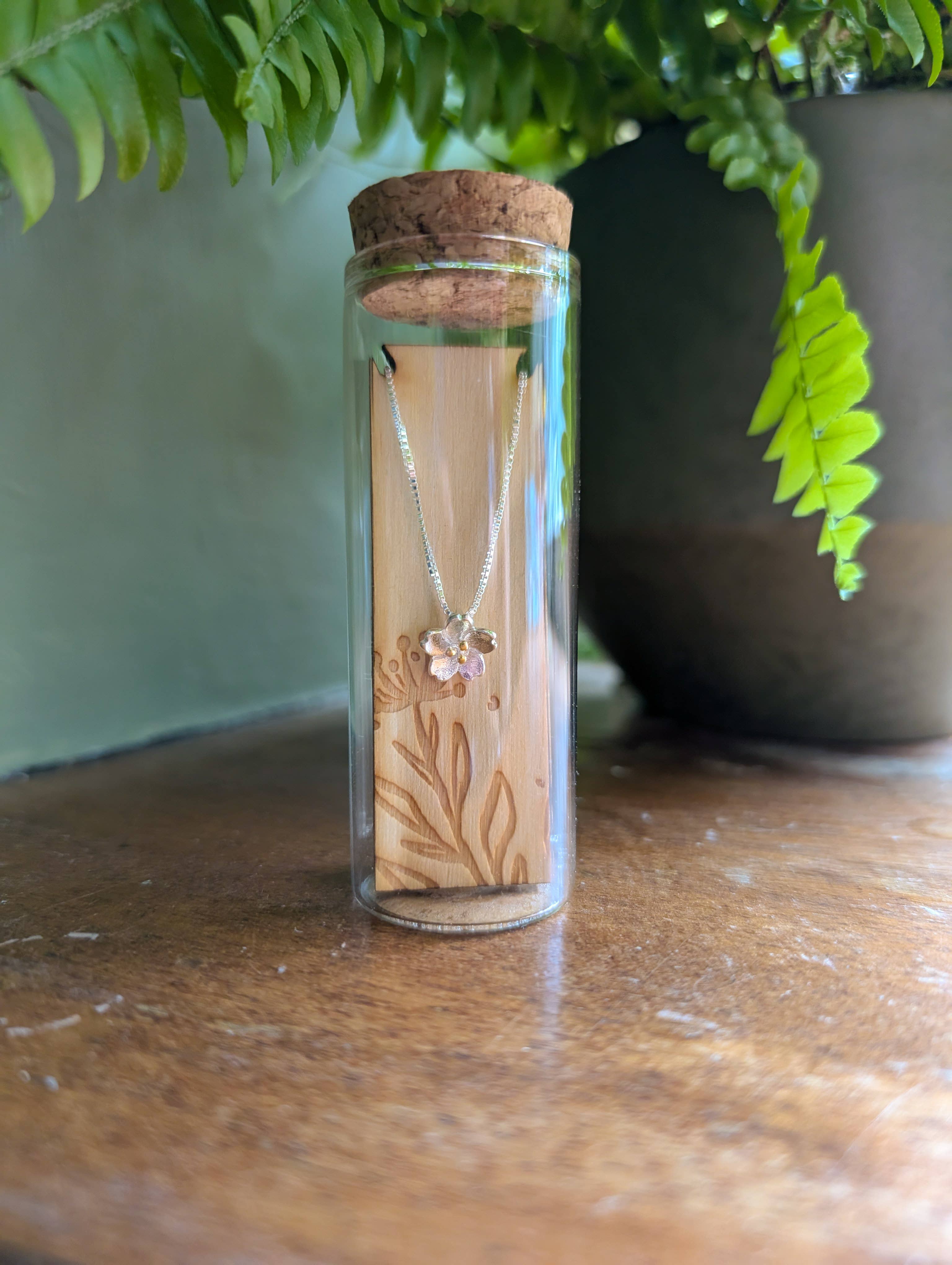 Banksia Botanicals - Wholesale Pendant/Charm Necklace - Cherry Blossom Silver Necklace4