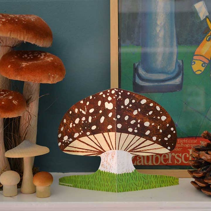 Mortlake Papers - Wholesale Everyday Greeting Card - Brown Mushroom Shaped Greeting Card2