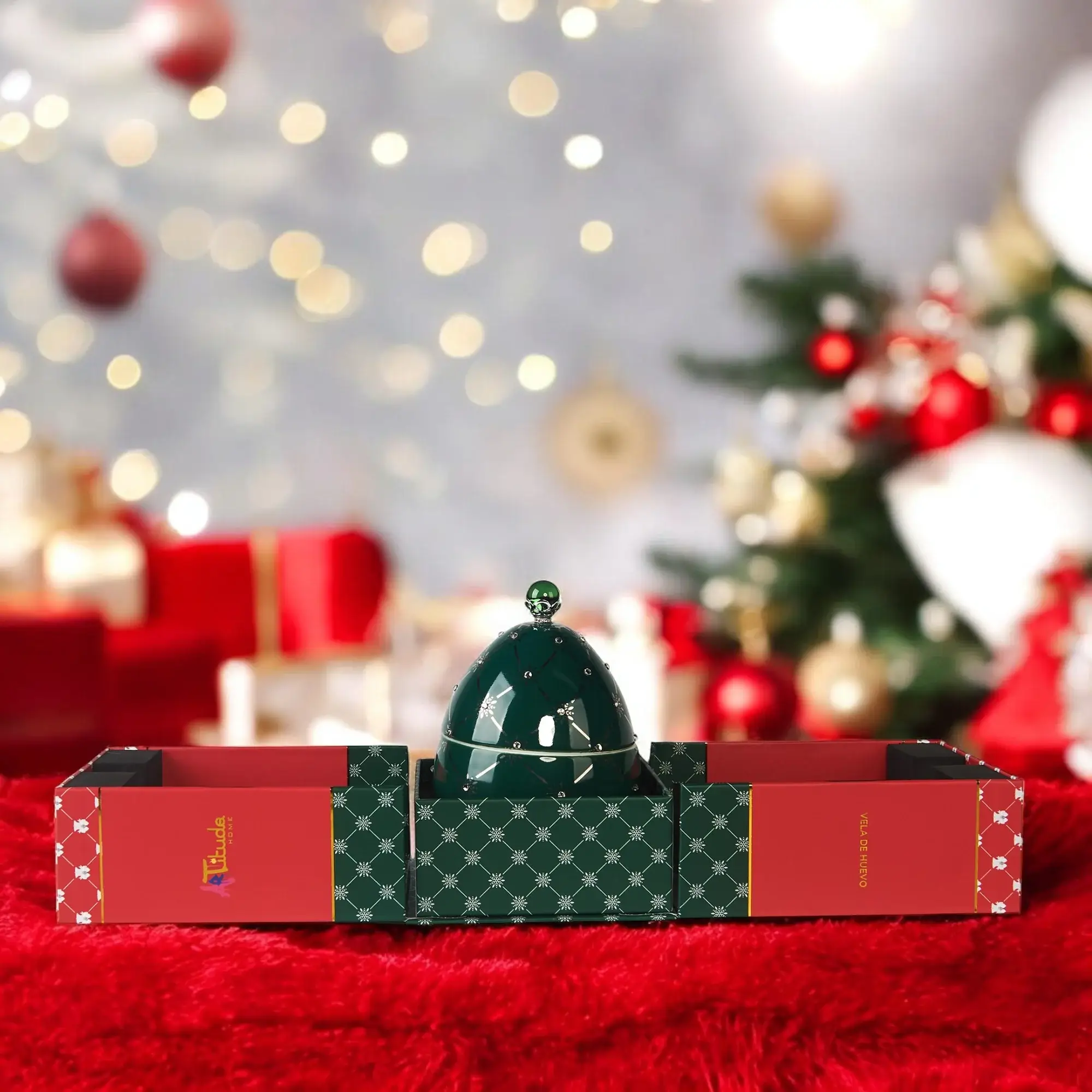 ARTITUDE HOME - Wholesale Novelty Candle - Vela De Huevo-Navidad Verde-Green-S0