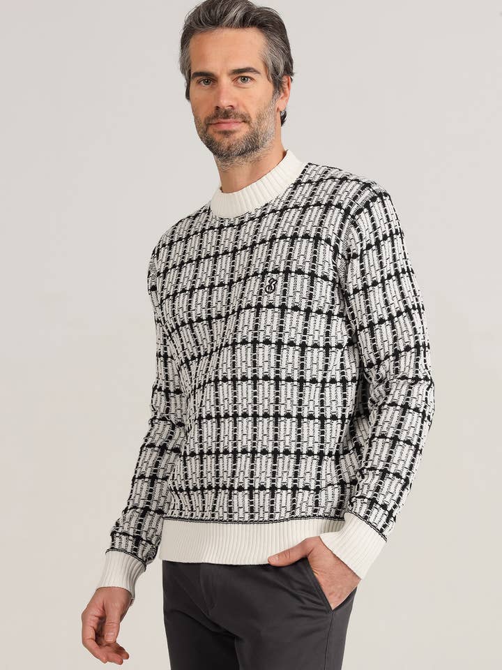BENDORFF - Pullover mit Stehkragen und Karomuster für den Großhandel von PAUSANT SHOP ONLINE