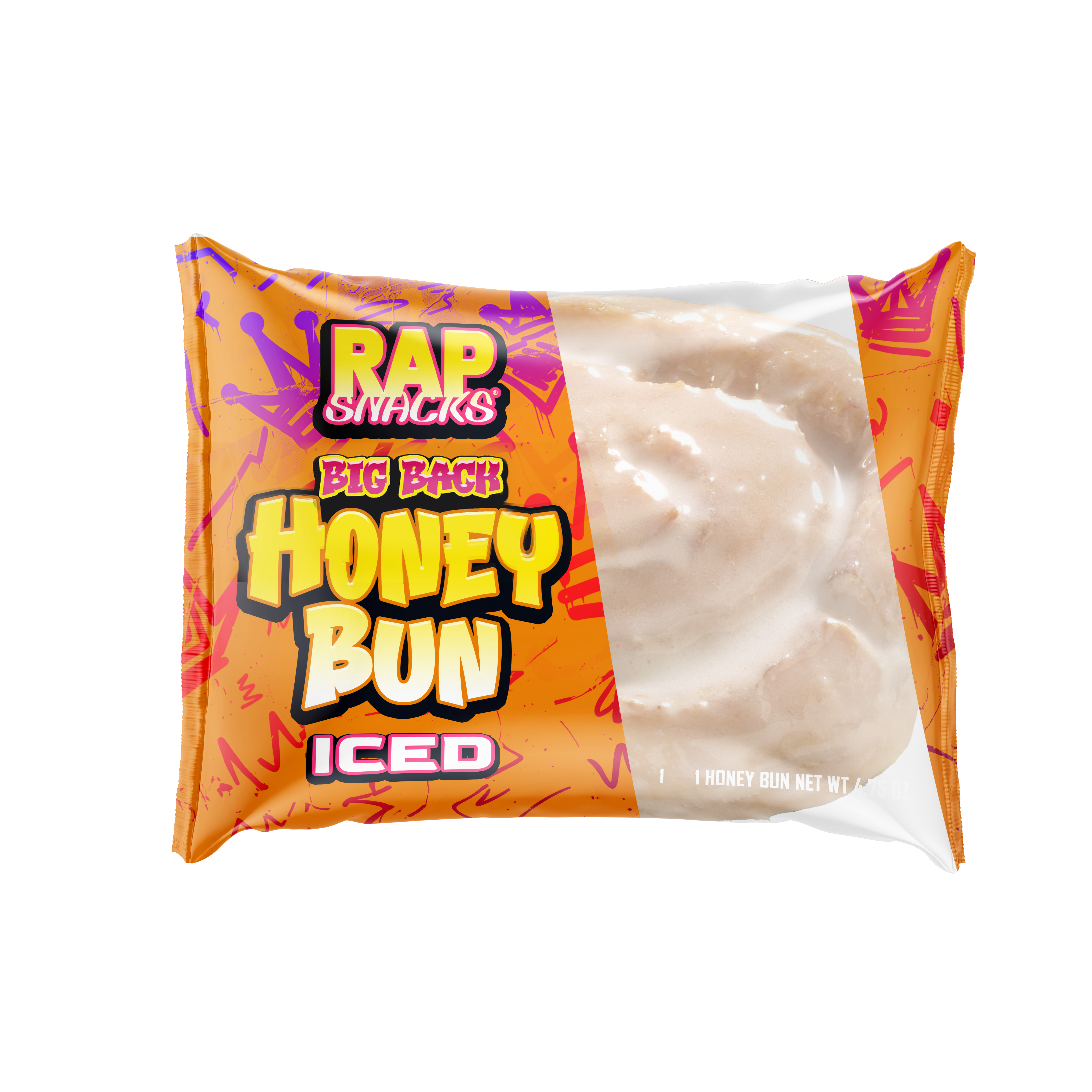 Rap Snacks - Wholesale Cookie - Rap Snacks Big Back Iced Honey Buns (4.75oz)1