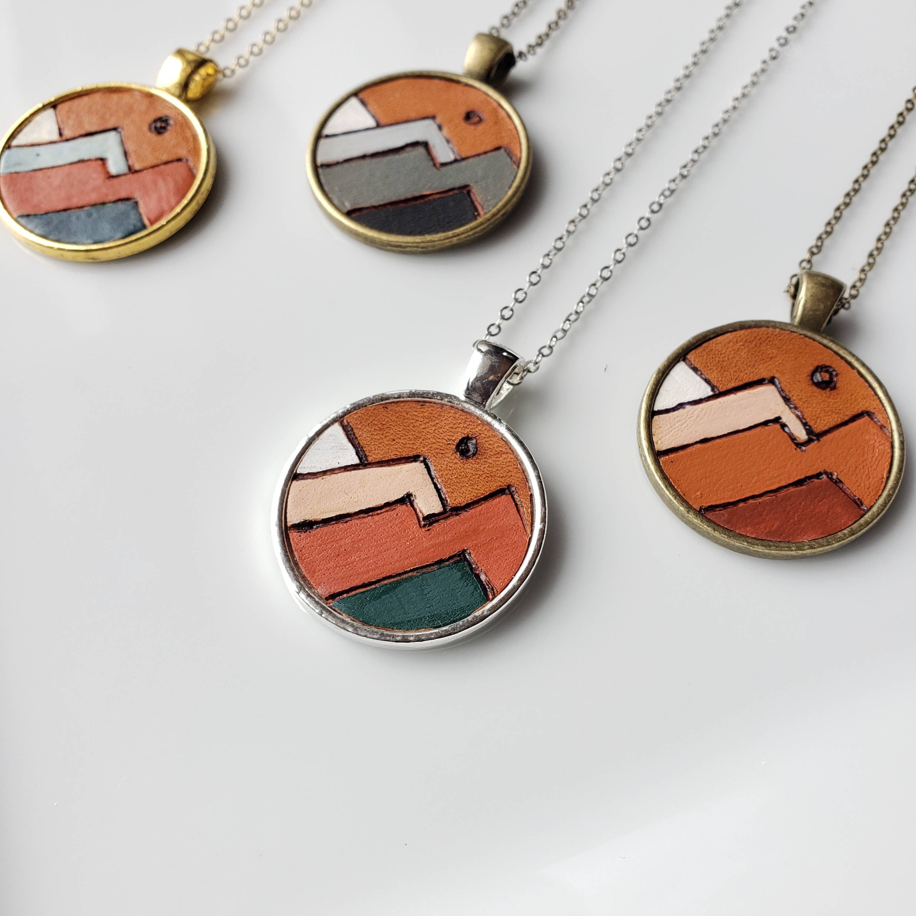 Uniquely Yours Montana - Wholesale Pendant/Charm Necklace - Reflections of Nature Leather Pendant1