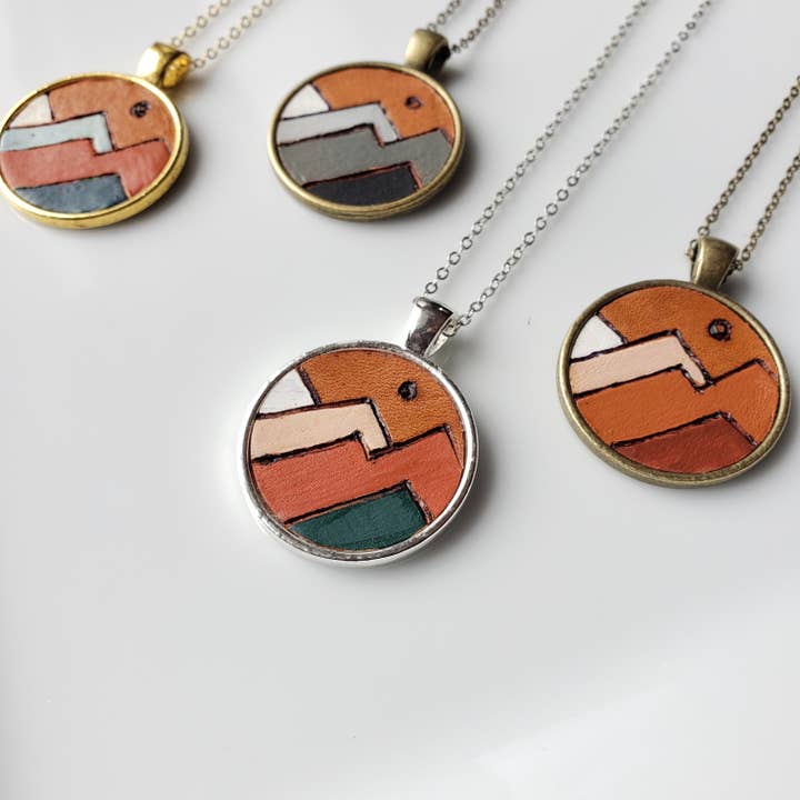 Uniquely Yours Montana - Wholesale Pendant/Charm Necklace - Reflections of Nature Leather Pendant1