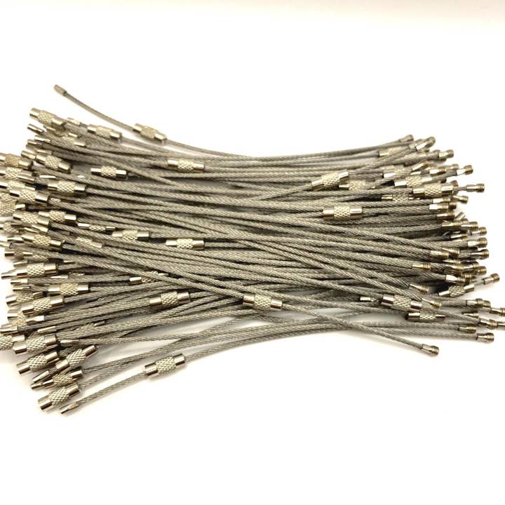 ASAP Craft Supplies - Wholesale Craft Supplies - 10 Count - 6 inch stainless steel wire cable - cup charms