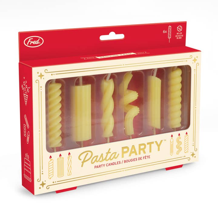Fred & Friends - Wholesale Cake Candle - PASTA PARTY Noodle Candles - Set of 68