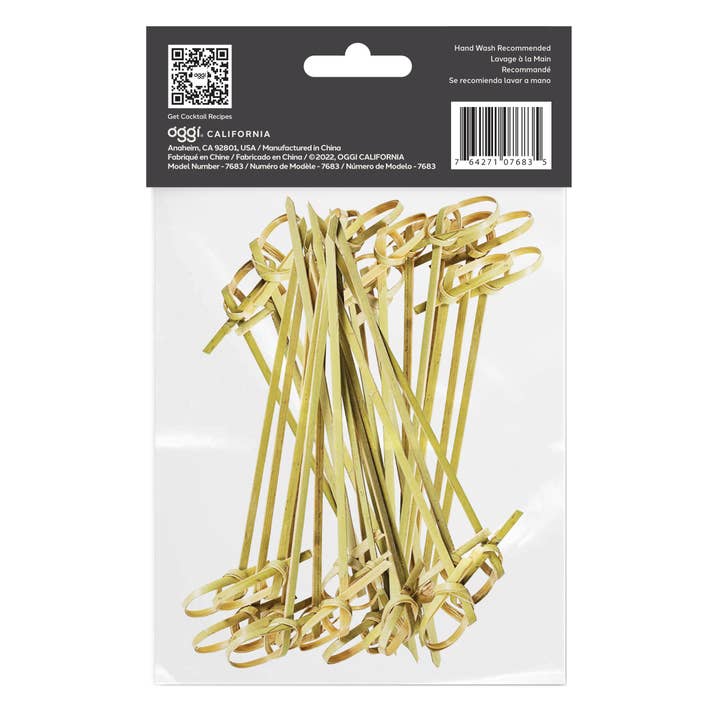 Oggi - Wholesale Cocktail Pick - Cocktail Picks 25 pc Bamboo - 4.25" / 11 cm5