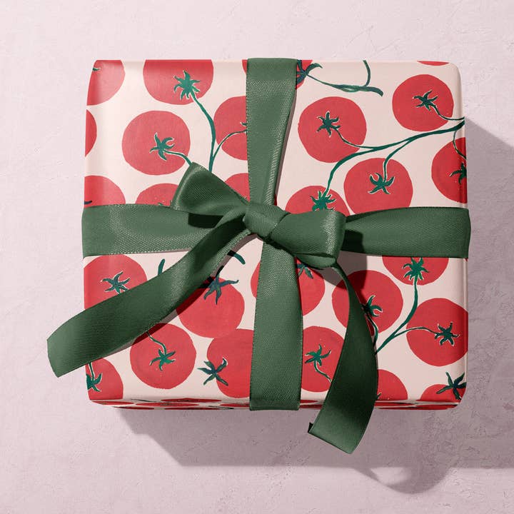 Tomatoes Gift Wrap | Heirloom Tomato Wrapping Paper Sheets for wholesale by Sister Paper Co.