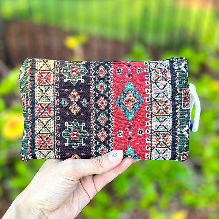 Women Fabric Coin Purse, Make up Pouch, Zipper Pouch for wholesale by Umays Boho