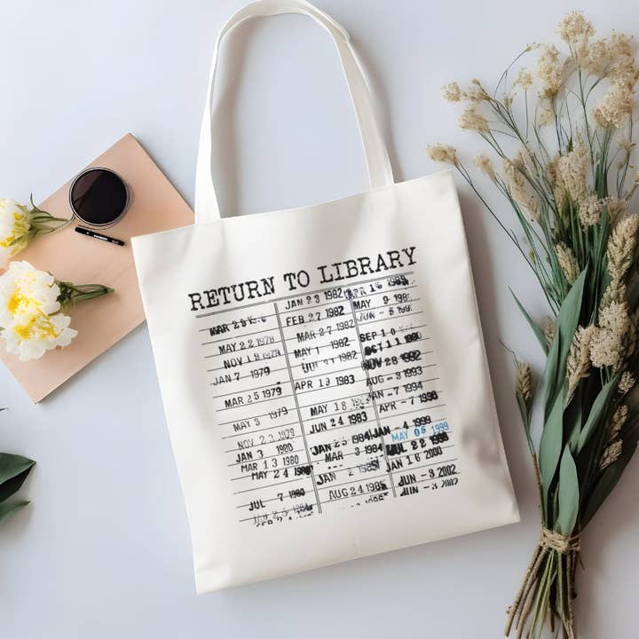 Sister Ray - Wholesale Tote Bag - Women's - Return to Library Books Reading Canvas Tote Bag