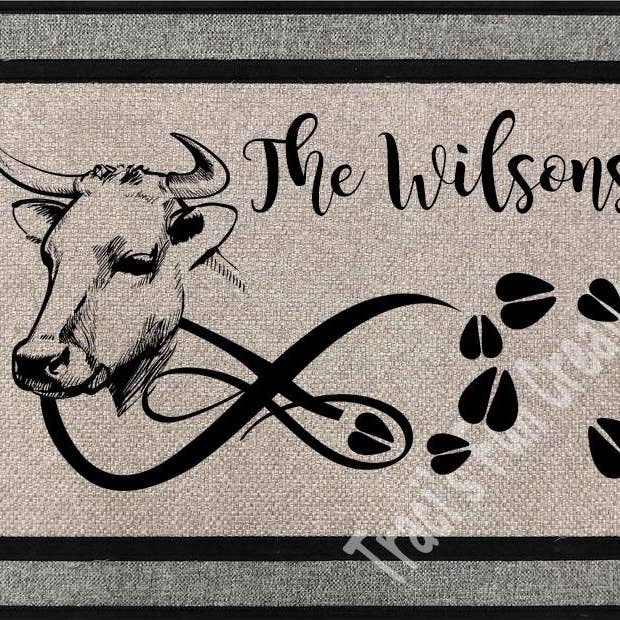 Cow Door Mat for wholesale by Traci's Fun Creations