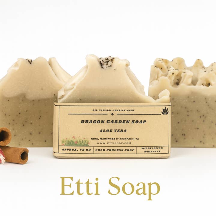 Dragon Garden Soap – Aloe Vera & Wildflowers for wholesale by Etti Soap LLC