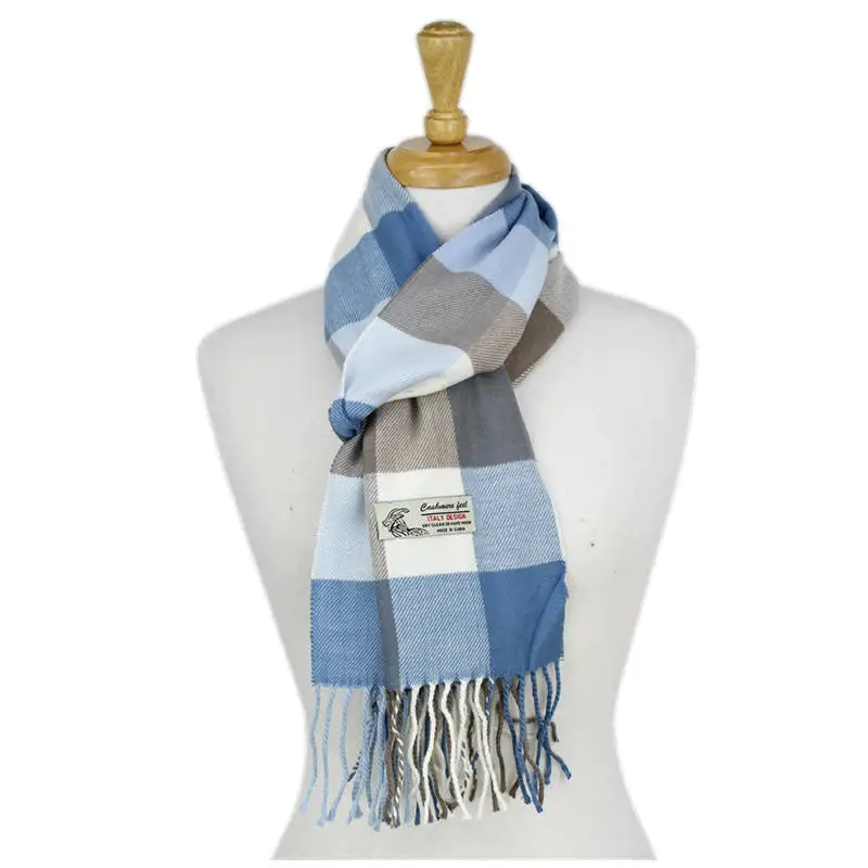 Jasper Trading LLC – wholesale Halsduk - Unisex – CM40 #2 - Ett dussin Multi Blue Cashmere Feel Scarfar2
