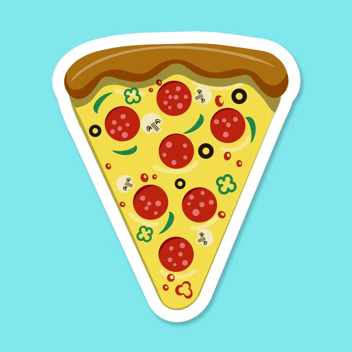 Pizza – 3" Vinyl Sticker for wholesale by dash&doodle