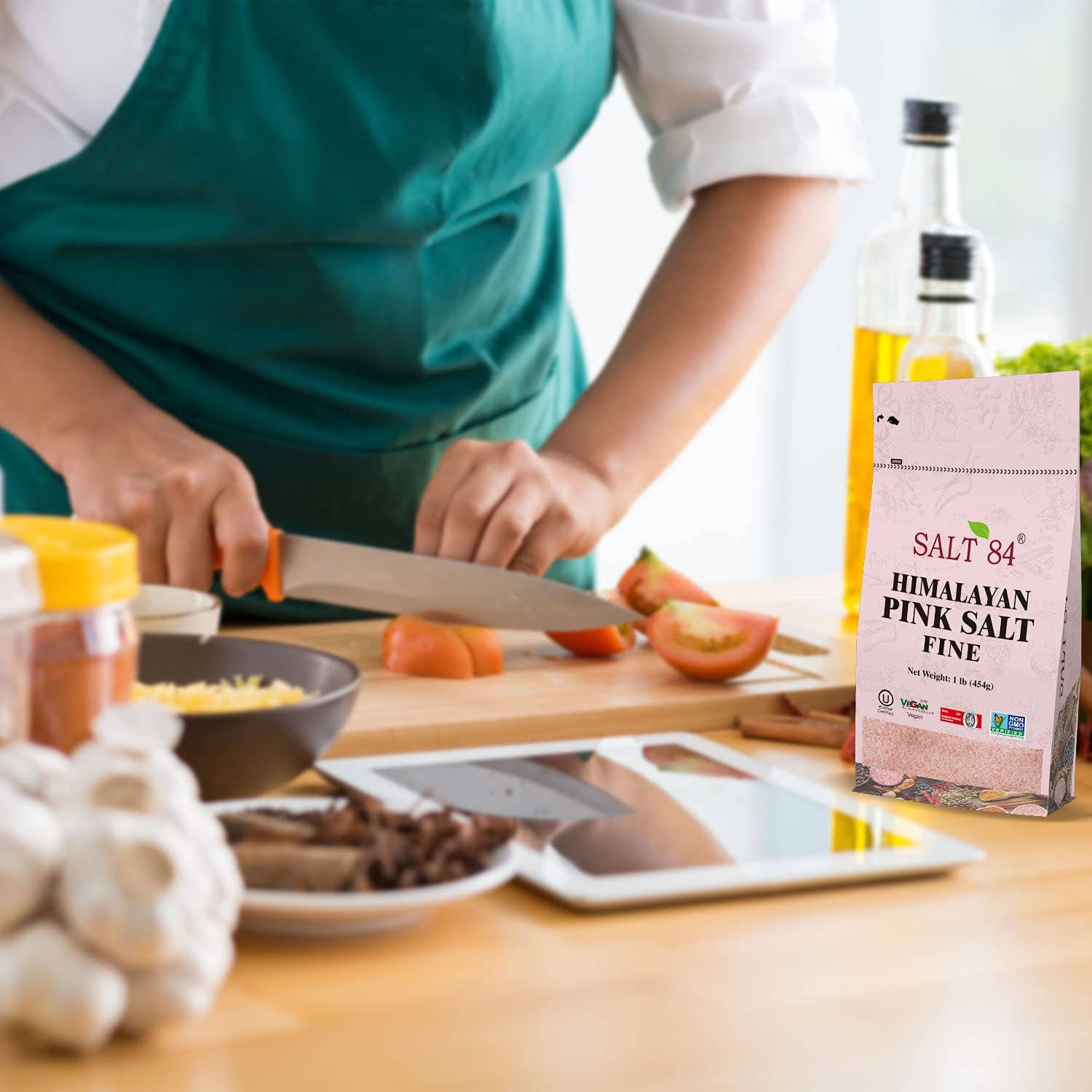 WBM LLC - Vente Sel - Salt 84 sel rose de l'Himalaya à grain fin, sachet refermable de 1 lb4