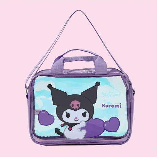 K_Wonderland - Wholesale Beach Bag - Sanrio Characters Hologram Clear Sqaure Bag with Strap