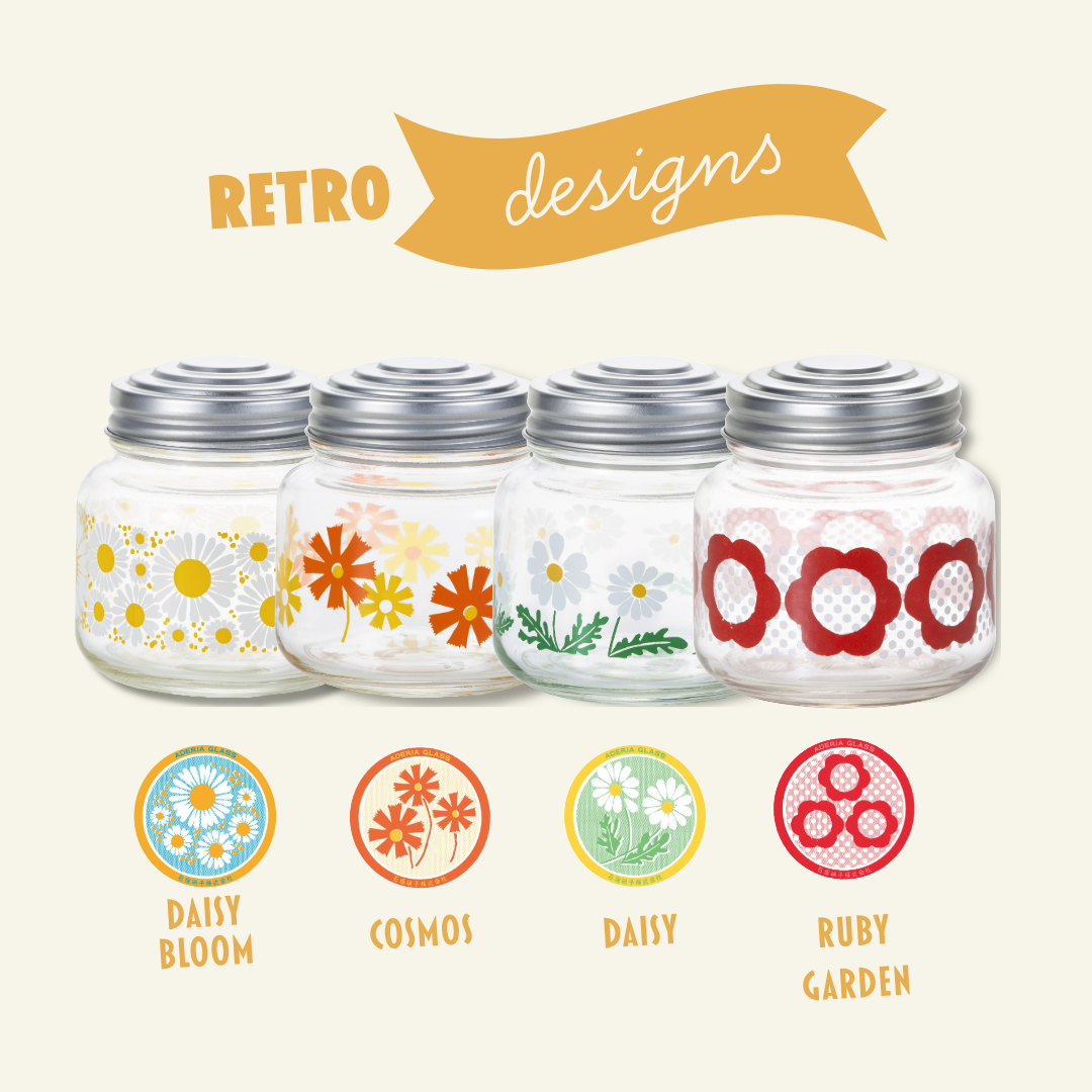 ADERIA - Wholesale Jar - ADERIA Retro | Mini Jar | 10 Pattern Options8