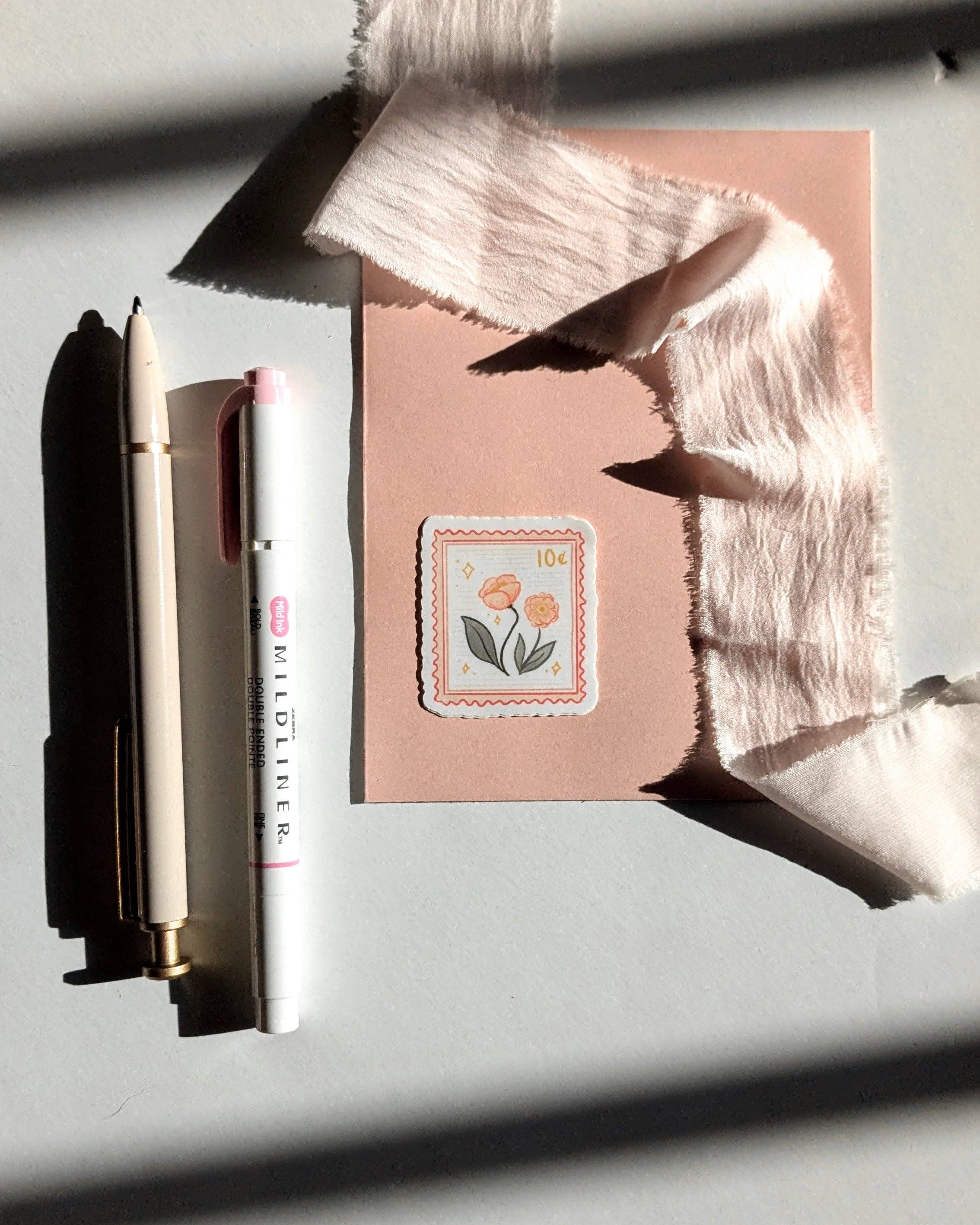 Elizabeth Kirsteatter - Wholesale Sticker - Floral Postage Stamp Vinyl Sticker2