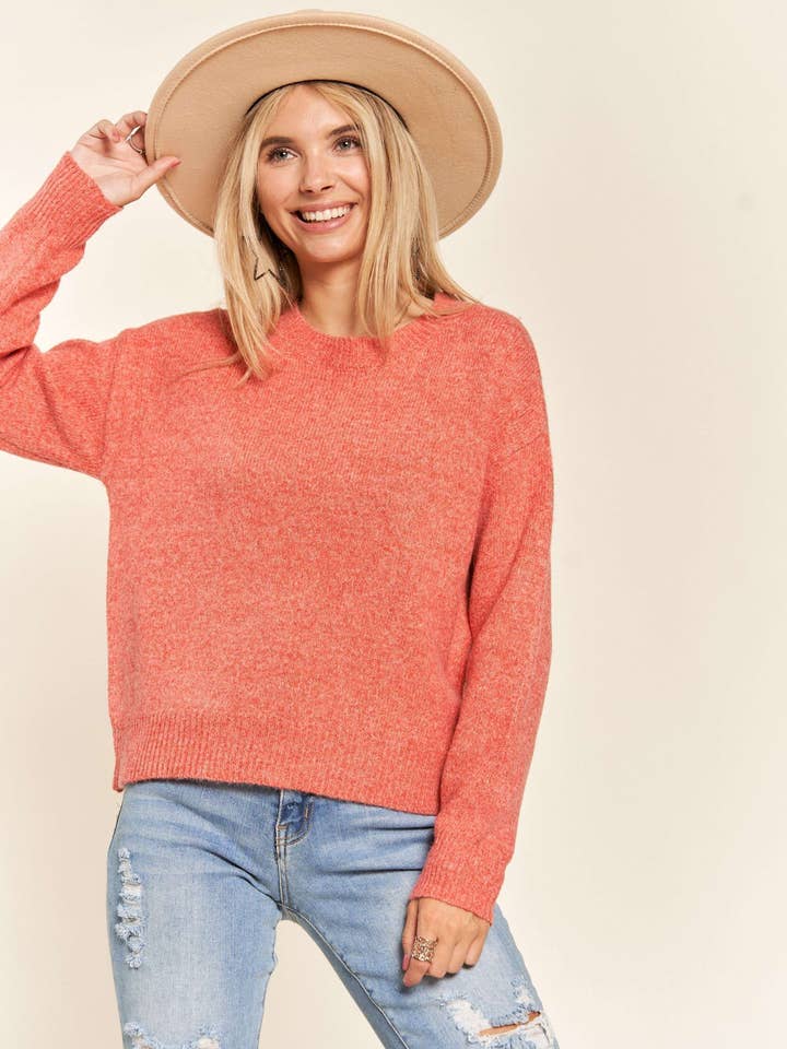 Madelyn - Wholesale Knit Sweater - Women's - LESW3186- SOFT CASUAL SWEATER TOP