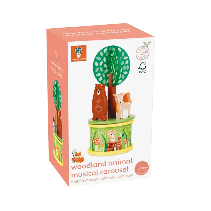 Orange Tree Toys - Wholesale Wood Toy - Kids - Woodland Wooden musical carousel