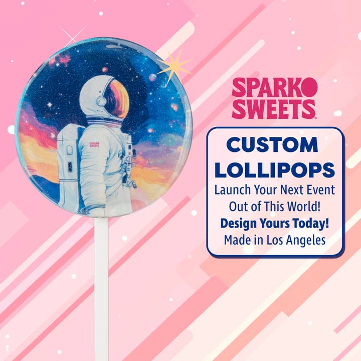 Sparko Sweets – wholesale Lollipop – Custom Lollipops - Round 1.75"