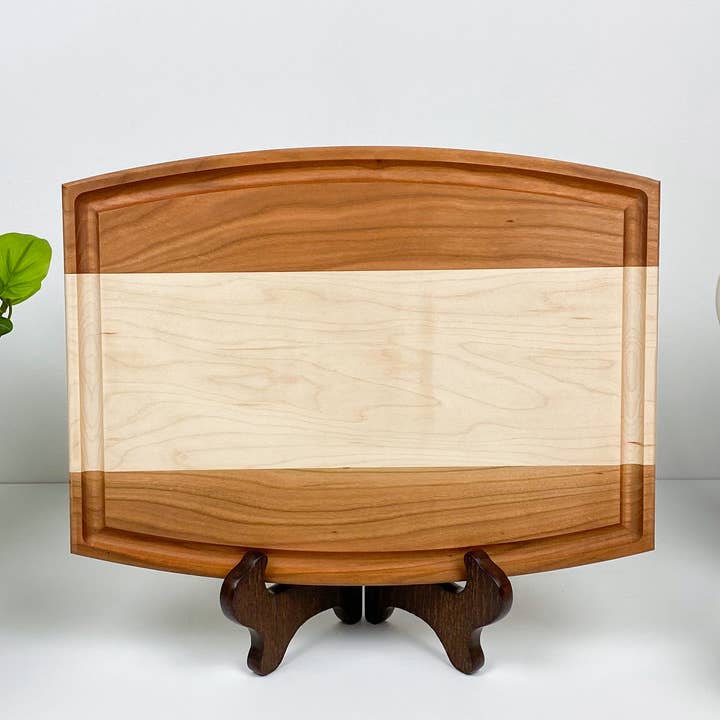 Cherry & Maple Serving Board - Customized Cutting Board for wholesale by Buzzee Boards USA