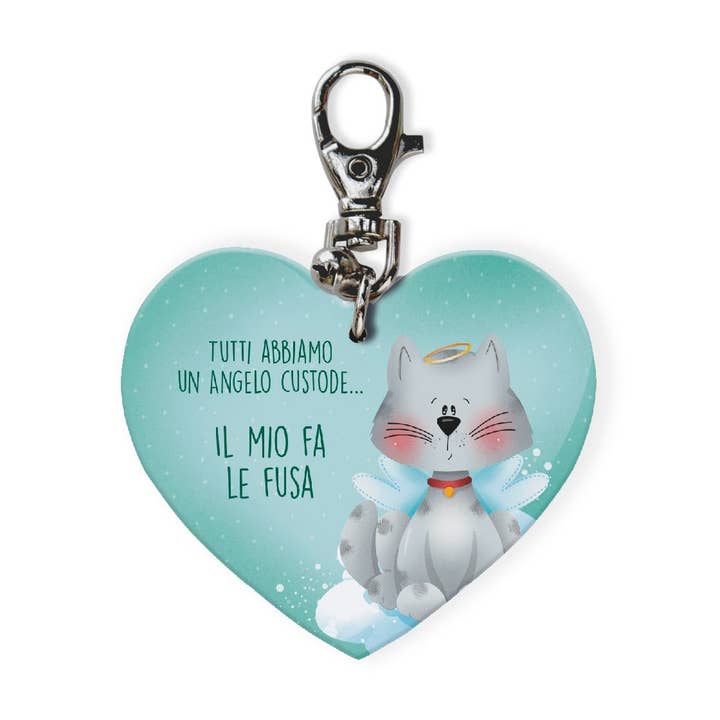 Cat Heart Keychain for wholesale by Dekori