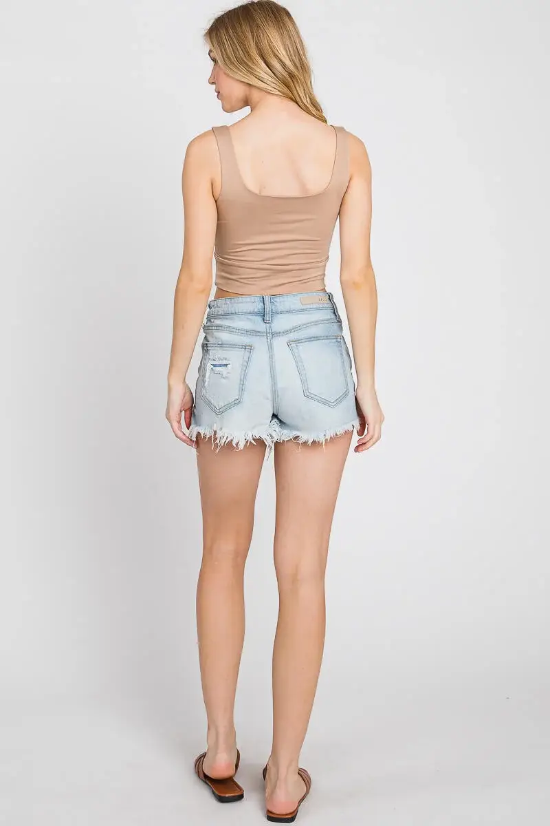 Final Touch - Wholesale Knit Top - Women's - Square Neck Fitted Crop Top - T1685915