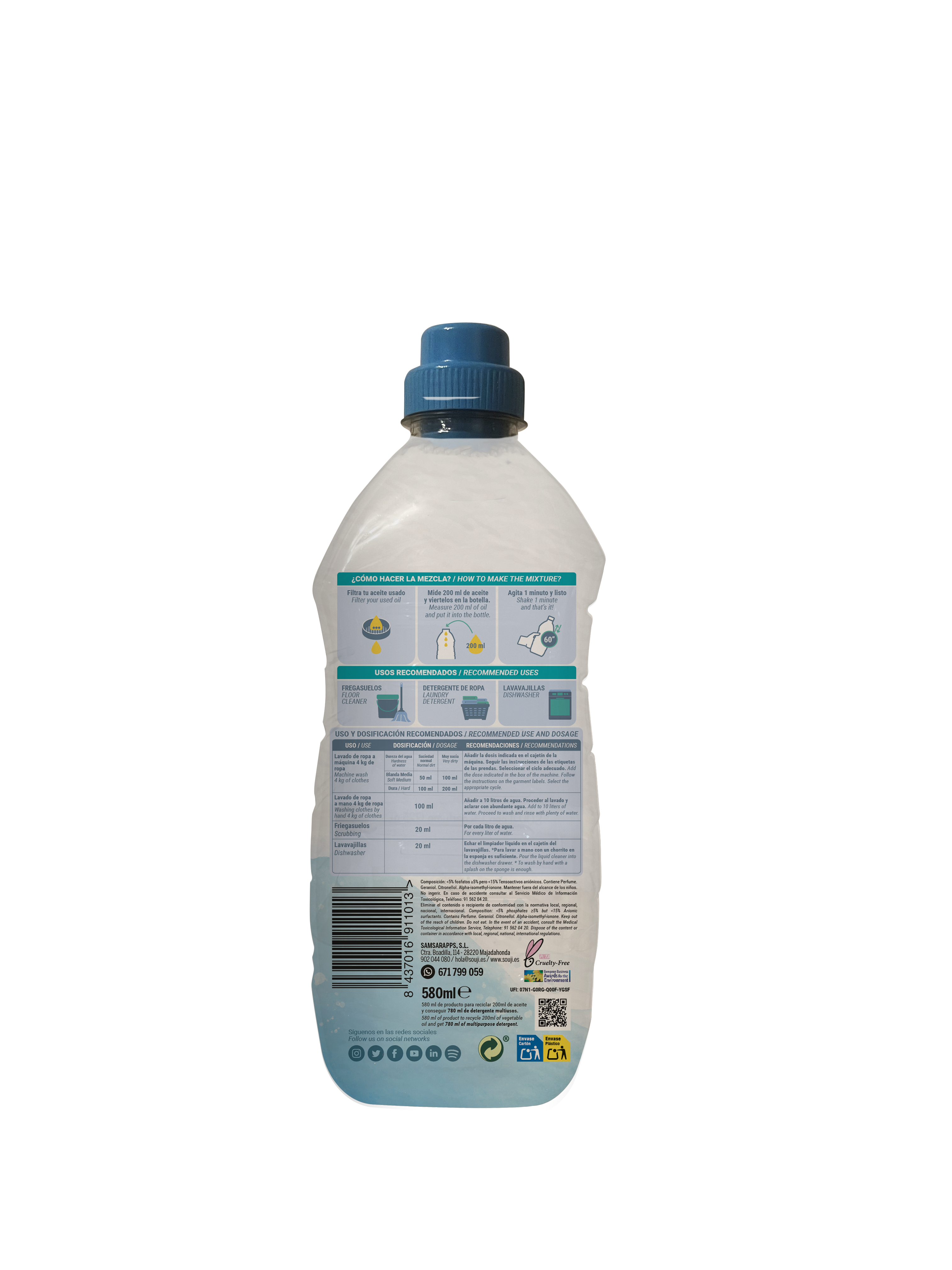 SOUJI - Vendita all'ingrosso Detergente multisuperficie - Detersivo liquido ecologico 3 in 1 per bucato1