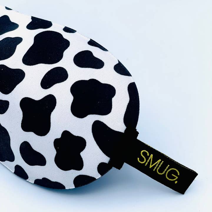 Smug - Wholesale Sleep/Eye Mask - Contoured 3D Blackout Sleep Mask - Cow Print