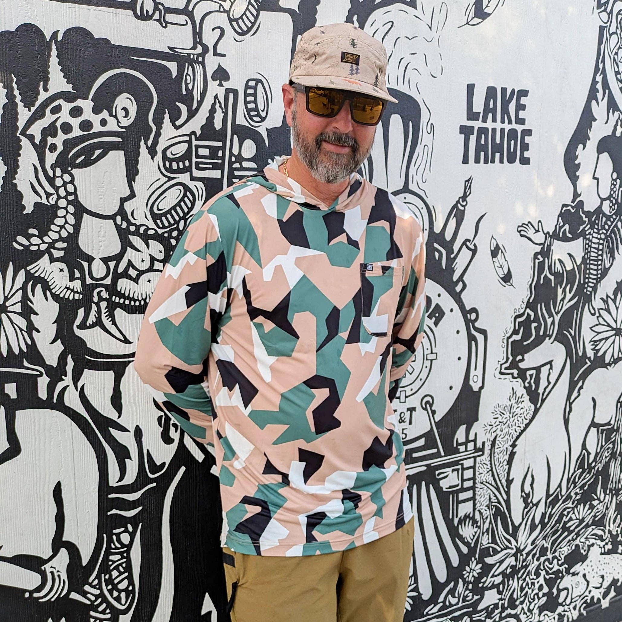 FaultLine395 – wholesale Hoodie – Men's – Carson Sun Hoodie - Tan Nordic Camo1