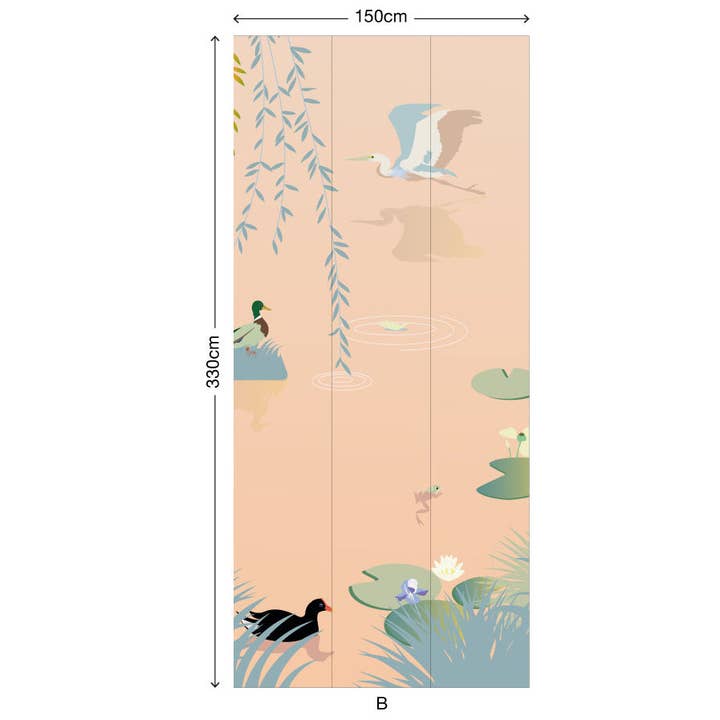 Little Cabari - Wholesale Wallpaper - Pink ETANG standard panoramic decor1