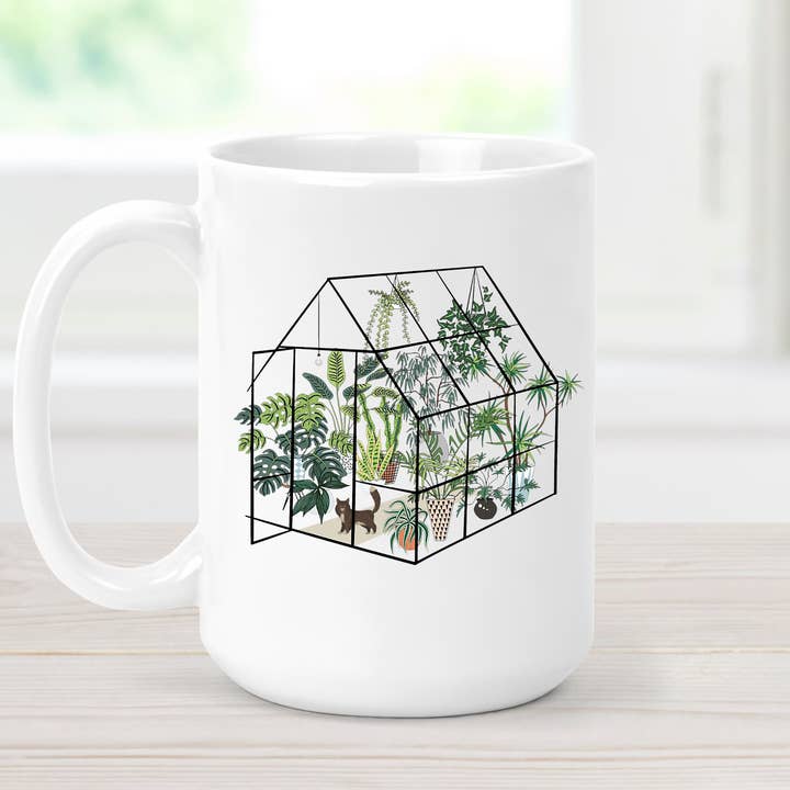 15 Unzen Plant Lady Kaffeetasse, Keramiktasse, Geschenk, botanisch für den Großhandel von Boho Sips