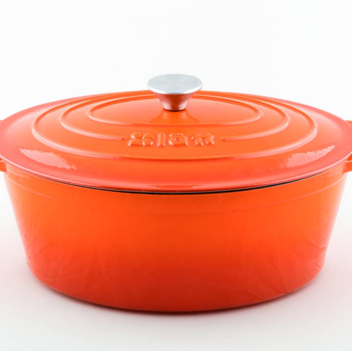 Lätt Home - Wholesale Cooking Pot - OVAL COCOTTE 33X11 CM 6 L ORANGE1