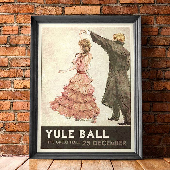 WindowShopGal – wholesale Art print – Yule Ball Poster - Pink Dress (for Harry Potter fans)6