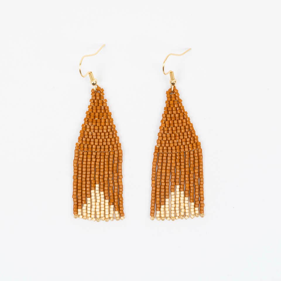 Altiplano - Wholesale Dangle Earrings - Delica Triangle with Gold Earrings