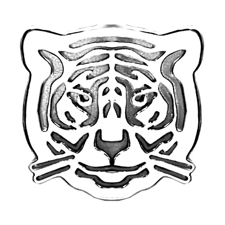 Broche épingle tigre en argent sterling - Grand pour la vente par Michele Benjamin, LLC