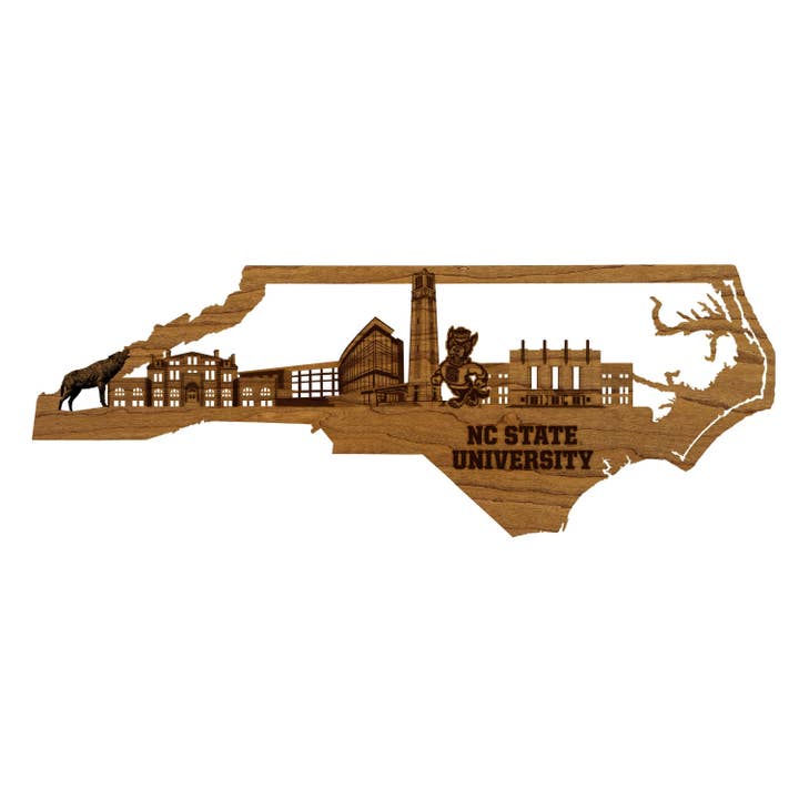 North Carolina State University Skyline Wall Hanging for wholesale by LazerEdge