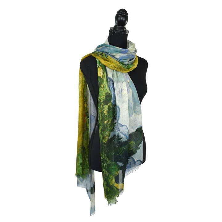 Dupatta Designs - Wholesale Scarf - Women's - Wheatfield Van Gogh Inspired Scarf