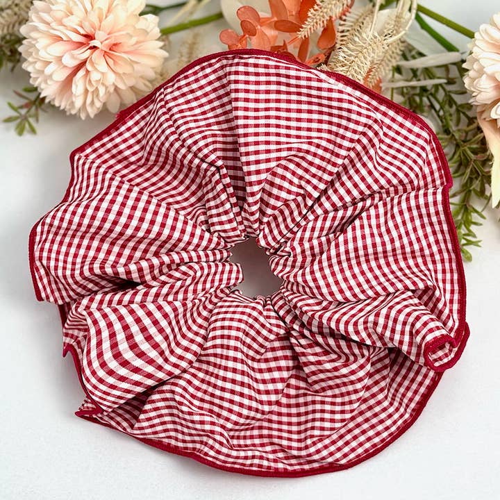 BYREN | ÉLINE L'ATELIER - Wholesale Scrunchie - Women's - Gingham check scrunchie 20cm FQ573