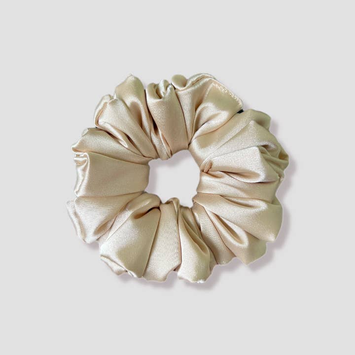 Handmade Satin Scrunchie High Quality (Champagne color) for wholesale by Coyalz Haircare