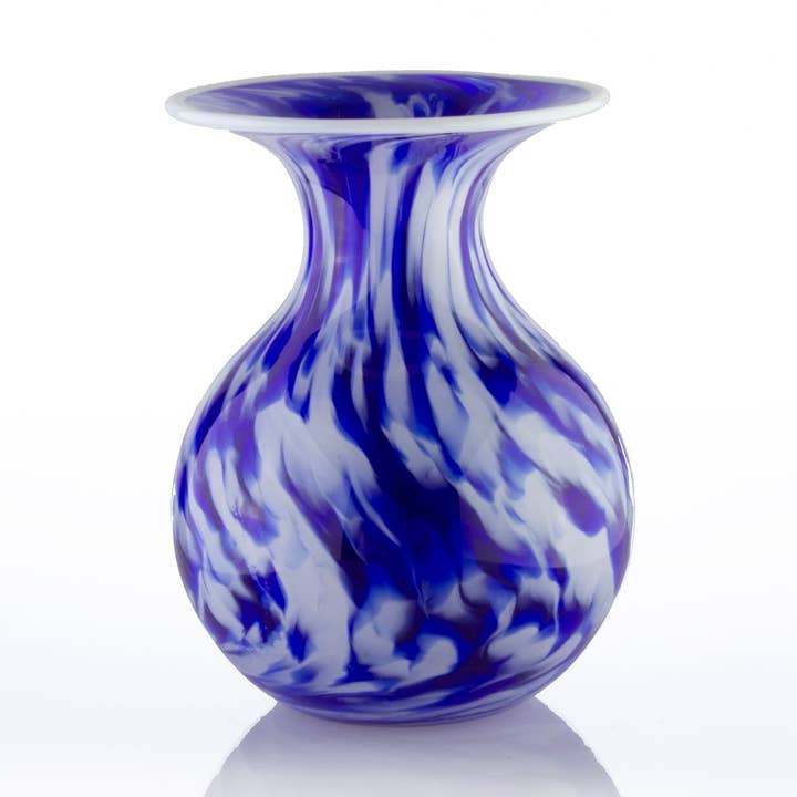 Bud Vase - Cobalt Mix for wholesale by Clink Glassworks