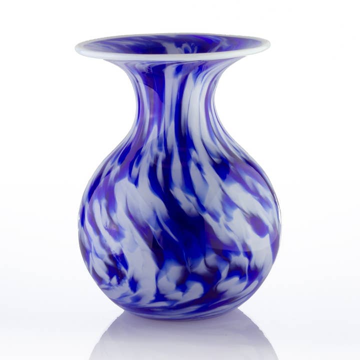 Bud Vase - Cobalt Mix for wholesale by Clink Glassworks