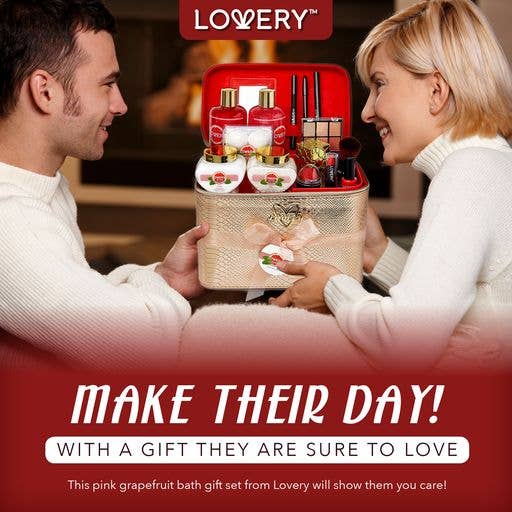 Lovery - Wholesale Bath & Body Set - Bath & Body Gift Basket - Pink Grapefruit  Cosmetic - 30pc8
