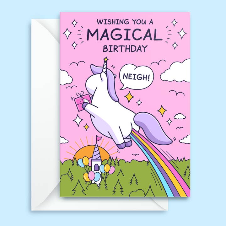 Cheeky Legends - Wholesale Birthday Card - Cute Birthday Card For Girl - Magic Unicorn Rainbow4
