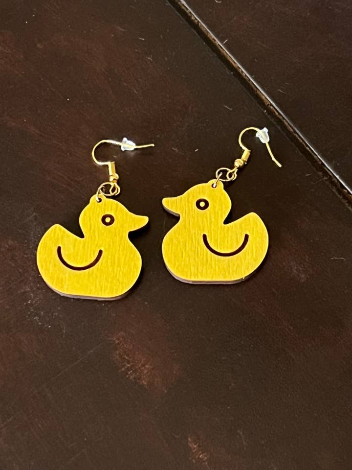 Rubber duck Dangle earrings for wholesale by Suchfungoods