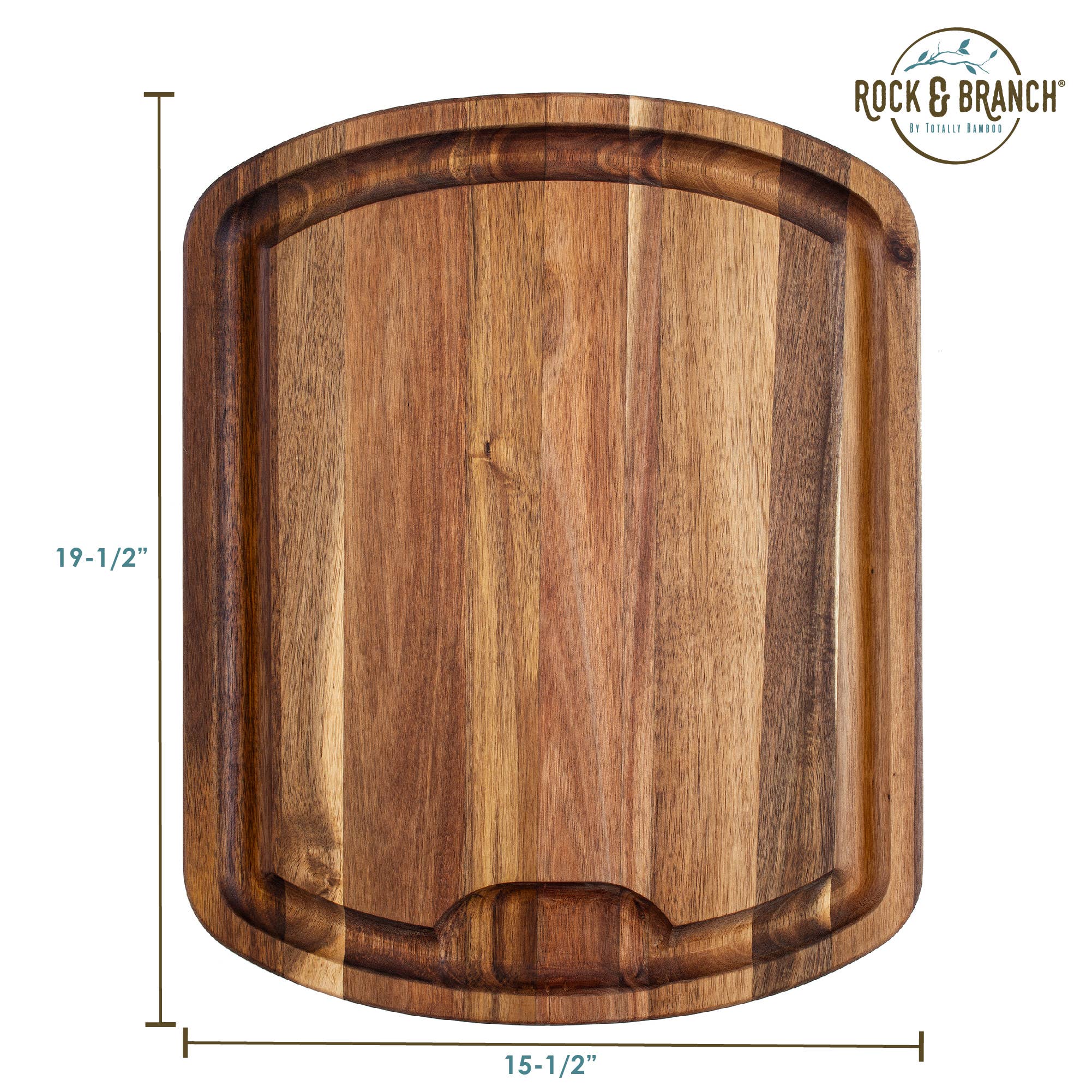 Totally Bamboo - Wholesale Cutting Board - Rock & Branch® Acacia Wood Carving Board with Juice Groove5