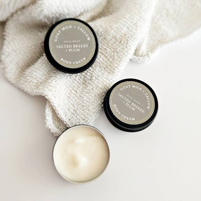 Mini Goat Milk + Tallow Body Cream | Salted Breeze + Plum for wholesale by Milk + Body