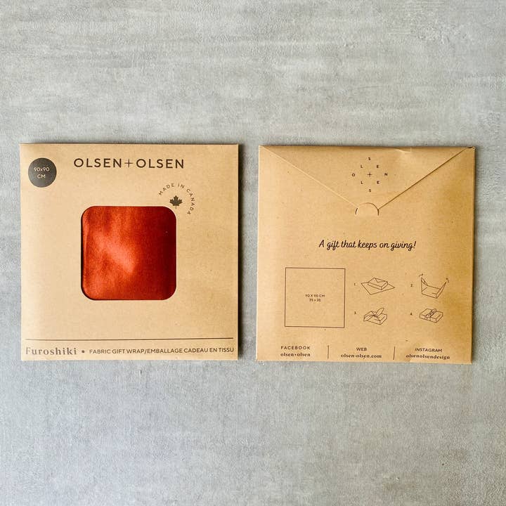 OLSEN+OLSEN - Wholesale Flat Wrap - Furoshiki - Silky gift wrapping - Copper1