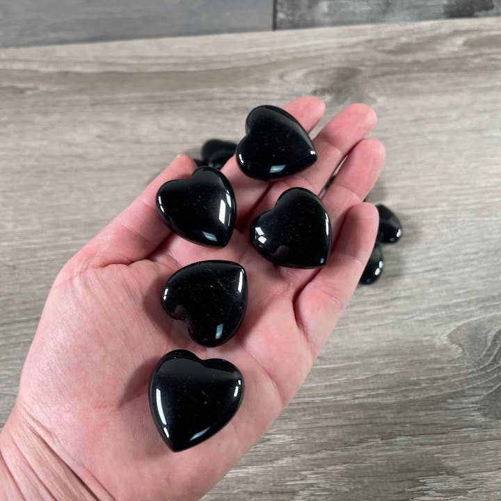 Keystone Crystals - Wholesale Spiritual Stone/Crystal - Obsidian Pocket Hearts – Black Crystal Hearts for Retailers2