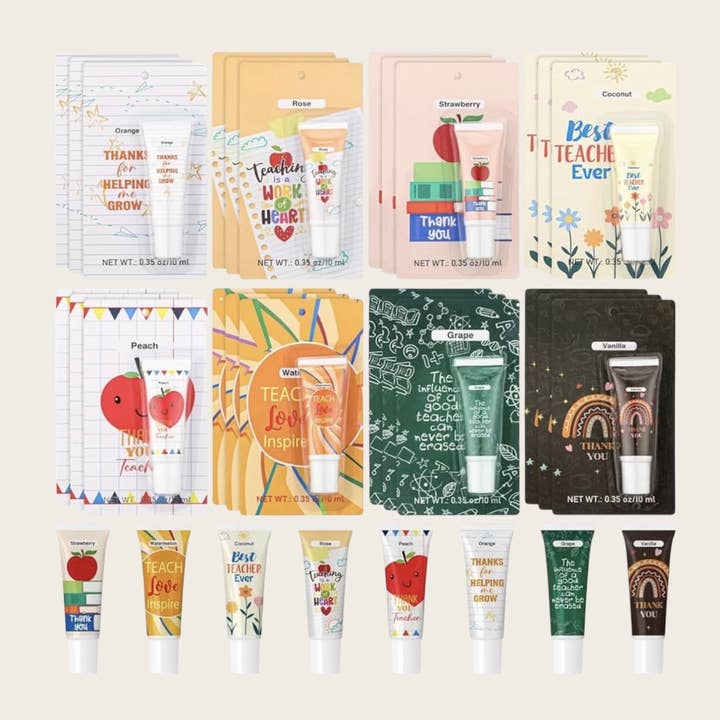Ensembles de baume à lèvres pour remercier les enseignants pour la vente par Ella Blue